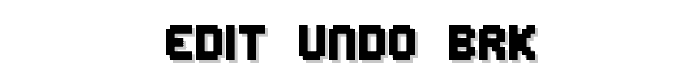 Edit Undo BRK font